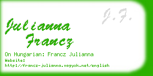 julianna francz business card